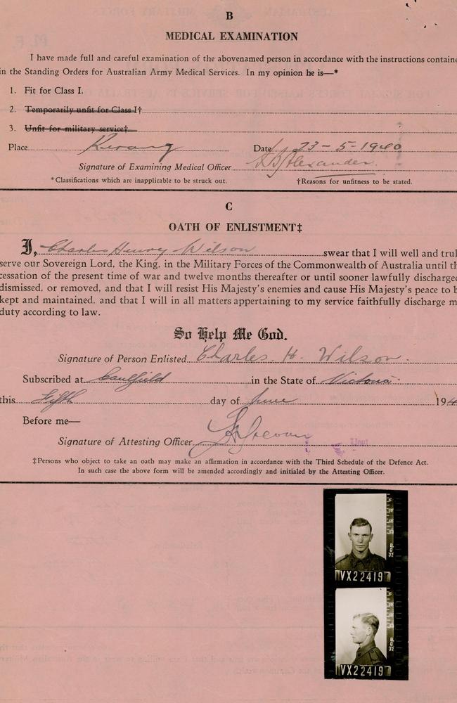 The war records of Charlie Wilson.