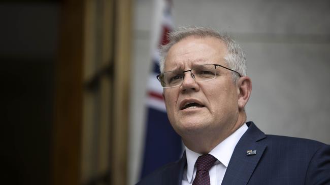 The prime minister stopped short of criticising border closures but singled out jurisdictions that have not shut out entire states for praise. Picture: NCA NewsWire / Gary Ramage