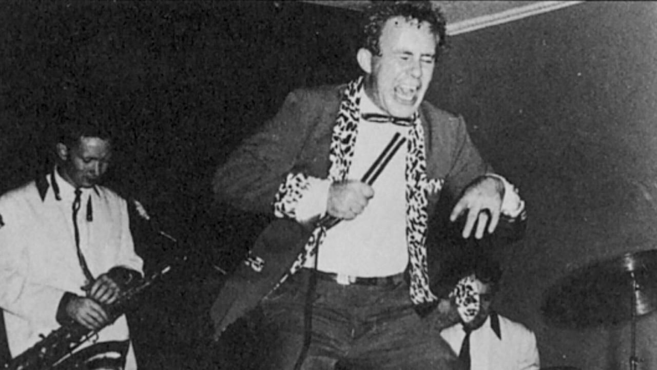 Singer musician Johnny O'Keefe with band The Dee Jays in 1958.