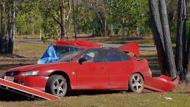 Stuart Highway fatal crash on Aug 27. Picture: (A)manda Parkinson