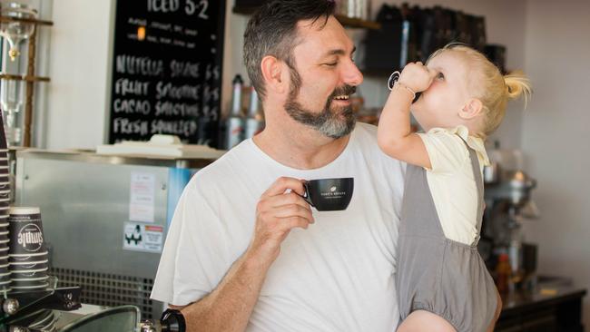 Simon’s daughter Poppy is the quality control manager at Simple Coffee House, Southport, and she takes things very seriously. Pic: Jess Shanahan.