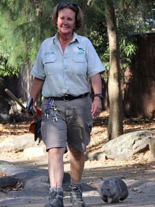 Following close behind ... Chloe and Evelyn Weston. Picture: Taronga Zoo.