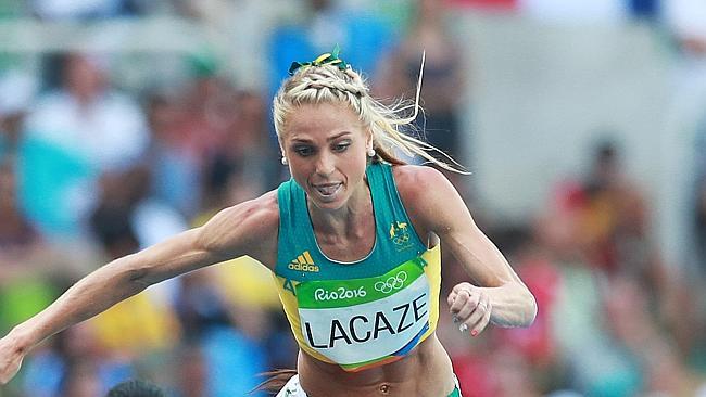 Genevieve LaCaze in action in the Rio Olympics women's 3000m steeplechase final. Picture: PHIL HILLYARD