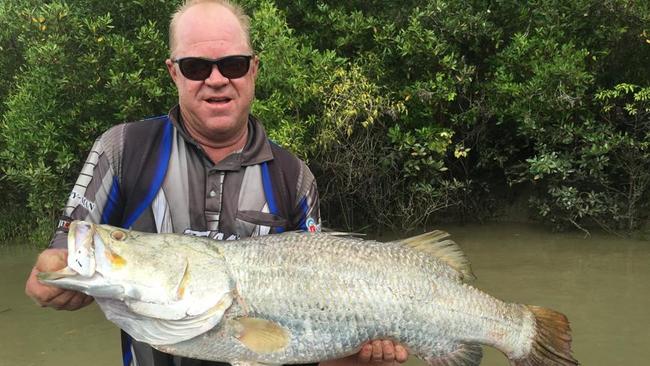 Michael Dickinson – pictured here with a high 90s Aurora Kakadu Klash fish – is rarely far off the money in the big barra tournaments