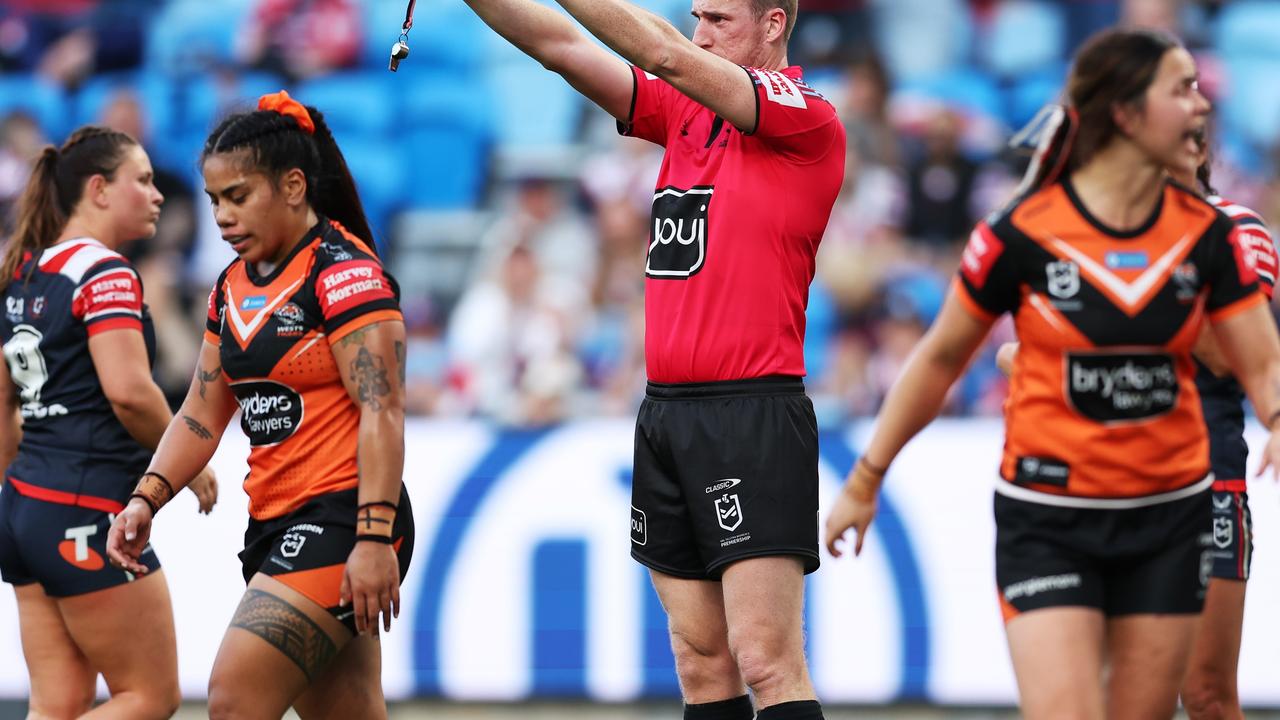 Sarah Togatuki was suspended for a hip drop tackle. Picture: Matt King/Getty Images