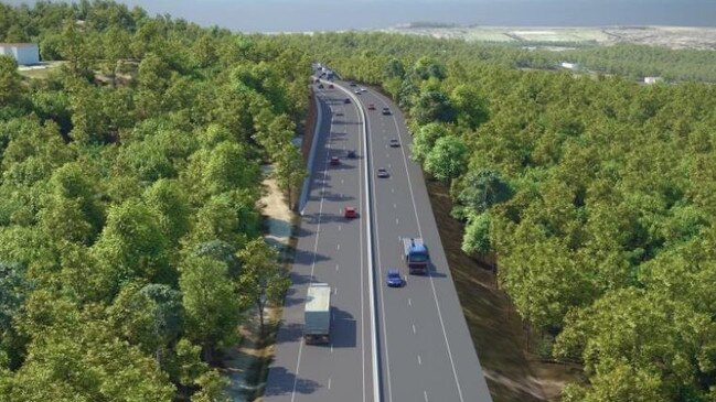 An artist’s impression of how the road will look once finished in 2022