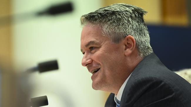 During Senate Estimates this week, Finance Minister Mathias Cormann refused to answer questions about the government’s spending on advertising and market research. Picture: AAP/Lukas Coch