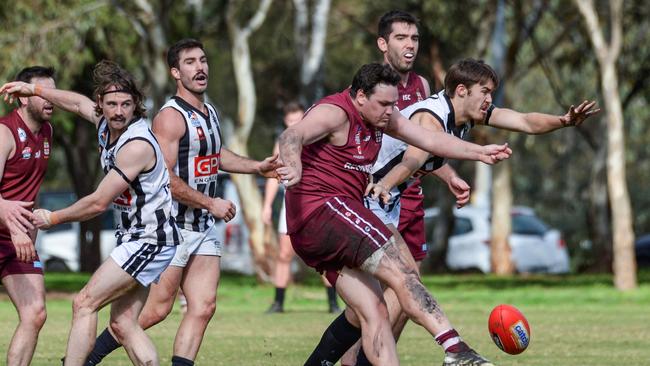 Jolly in action for the Old Reds. Picture: Brenton Edwards