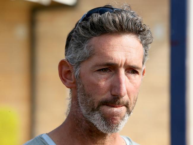 Aaron Cockman talks to the media at Margaret River. Picture: Colin Murty, The Australian