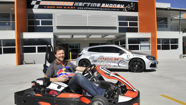 Co-owner Garth Muller at Ultimate Karting Sydney. Picture: Robert Pozo