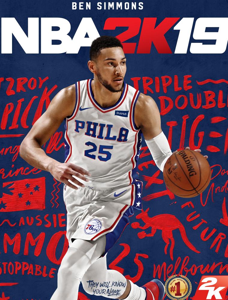 Ben Simmons NBA 2K19 cover photo Aussie Rookie of the Year earns honour