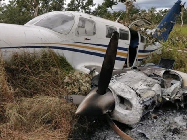 The scene of the crash at Papa Lea Lea, about 30 kilometres north-west of Port Moresby,