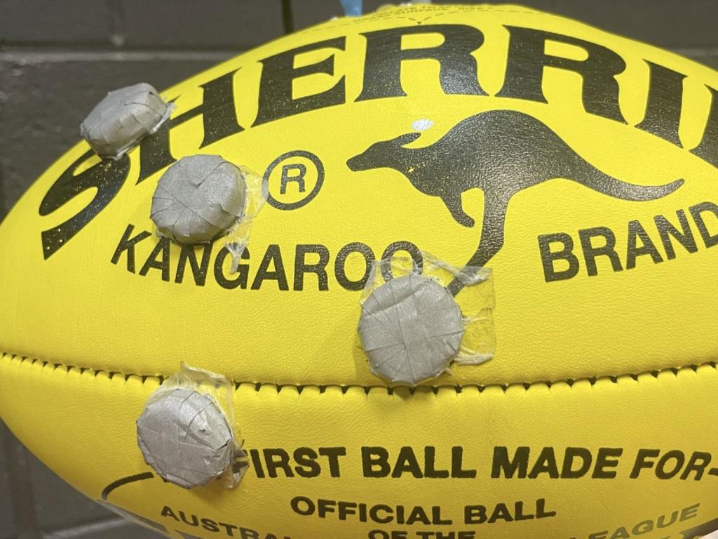 The smart ball has been trialled in the VFL and VFLW. Picture: Supplied