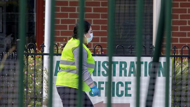 A cleaner at East Preston Islamic College. Picture: David Geraghty