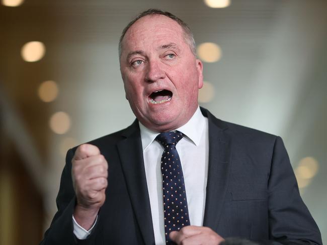 CANBERRA, AUSTRALIA NewsWire Photos - SEPTEMBER 20, 2021: Press conference with Acting Prime Minister Barnaby Joyce at Parliament House in Canberra.  Picture: Newswire/Gary Ramage