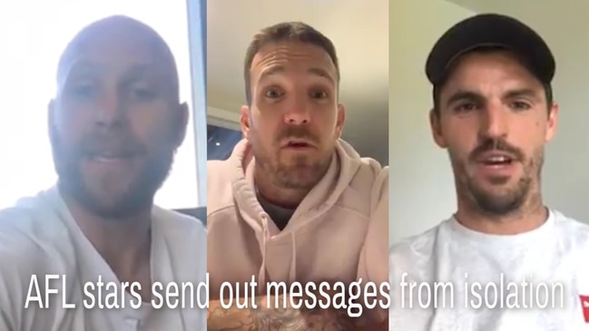 AFL stars send out messages from isolation