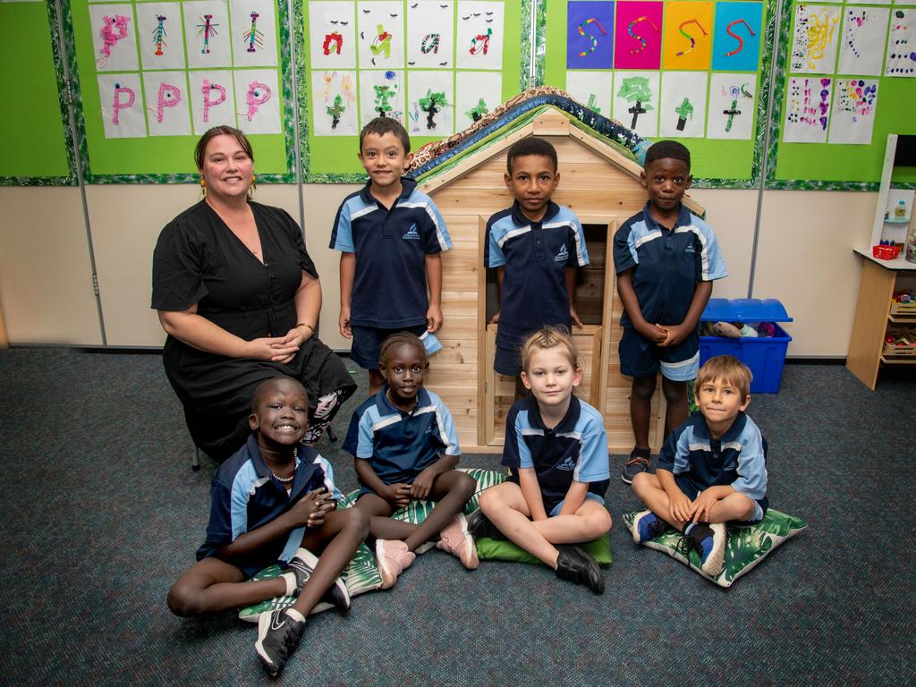 My First Year 2022: Darling Downs Christian School Prep students with teacher Mrs Naomi Green. March 2022 Picture: Bev Lacey