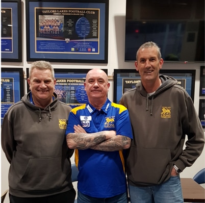 Steve Burns (centre) has been named as Taylors Lakes coach for the next two seasons. Photo: Facebook.