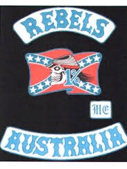 Patch for Rebels Australia motorcycle gang.