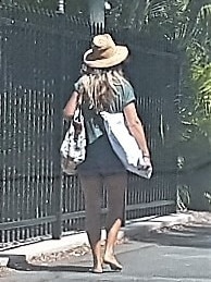 A woman who ‘finds it more comfortable with bare feet’ claims she was kicked out of the Sunshine Plaza for not wearing shoes. Picture: Supplied