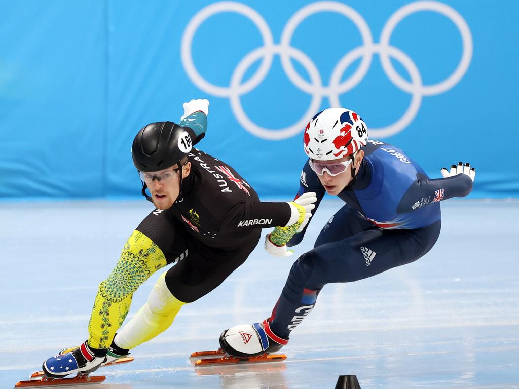 Corey of Team Australia battles Niall Treacy of Team Great Britain. Picture: Getty Images
