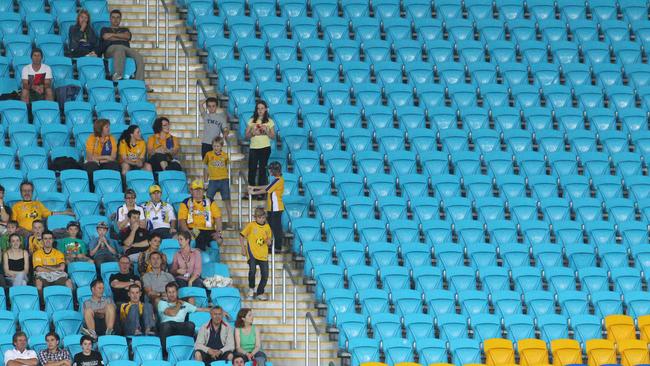 Small crowds were regular when Gold Coast United took to Cbus Super Stadium, highlighting the need for a boutique stadium to come with a success return bid.