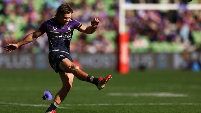 Ryan Papenhuyzen was scoring tries and kicking goals. (Photo by Mike Owen/Getty Images)
