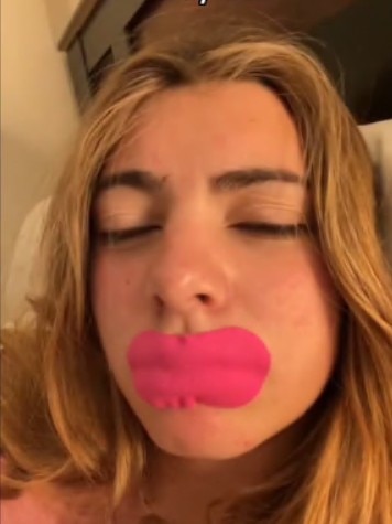 The mouth taping trend is booming. Picture: @troyandsilah/TikTok