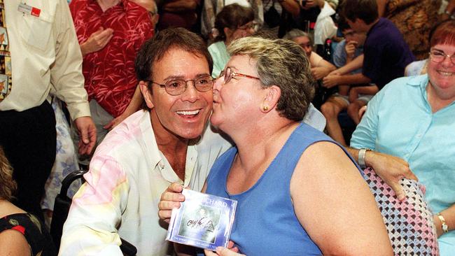Cliff Richard at Toombul Shopping Centre in 2003.
