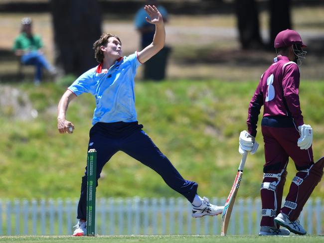 Rafael MacMillan in action for NSW Metro during last season’s U19 grand final in Adelaide. Picture: Cricket Australia.