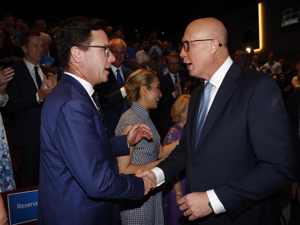 David Littleproud says he and Peter Dutton disagree on some things but work together, unlike Labor which booted Fatima Payman from the party for her stance on Gaza. Picture: Richard Dobson / NewsWire
