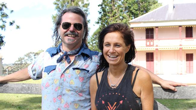 Americana vibe ... Brian ‘BT’ Taranto and Kasey Chambers check out the Bella Vista Farm venue for the new Out On The Weekend festival. Picture: Supplied.