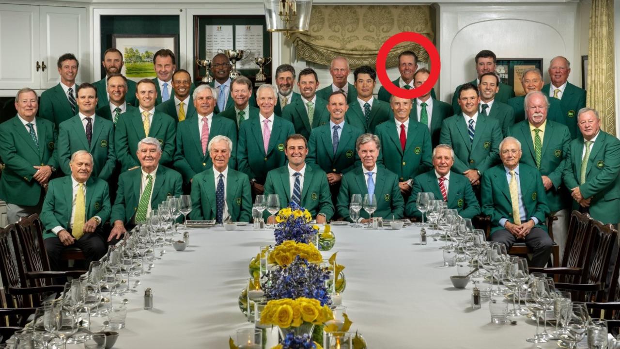 Phil Mickelson didn’t say much at the Masters champions dinner. Photo: Twitter