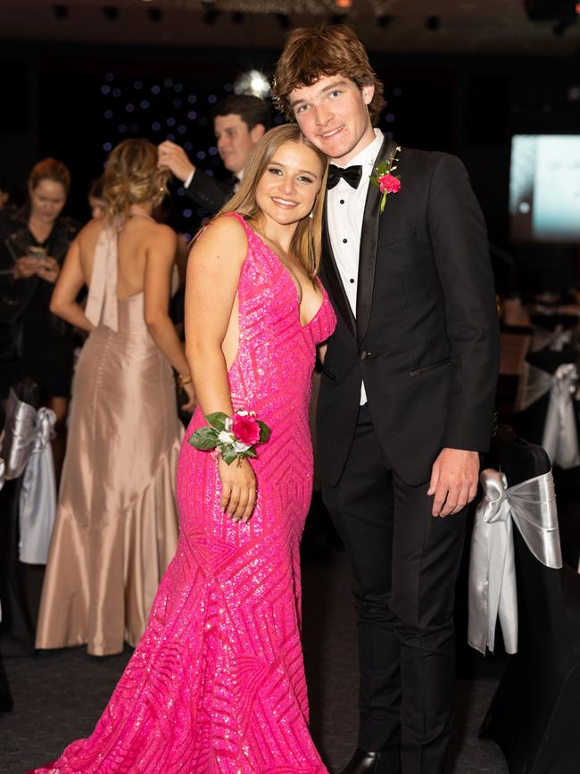 Maisie Alexander and Tyler Seccombe at the year 12 St Hilda formal. Photo: Celeste Humphrey