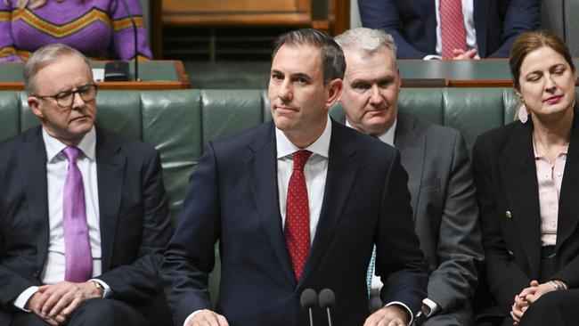 Jim Chalmers delivers his third budget at Parliament House in Canberra. Picture: Martin Ollman/NCA NewsWire