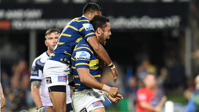 Jarryd Hayne scored an impressive double for the Eels/