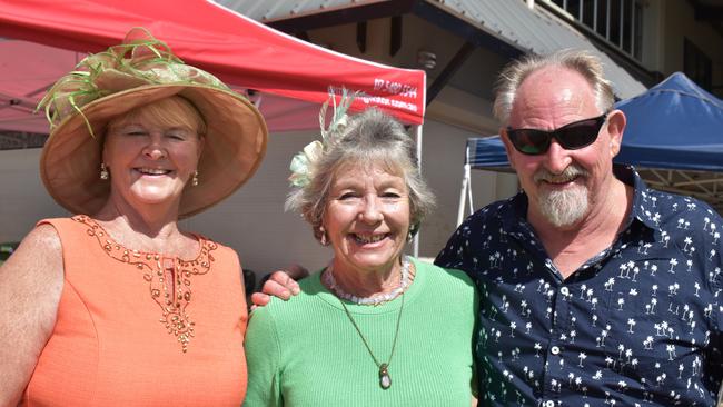 Cheryl and David Allen and Christine Pearson at the 100 Club Cup race day 2023 in Gympie.