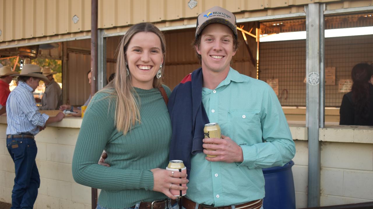 Claudia Graham and Ben McLary from Killarney at the 2021 Killarney Rodeo. Photo: Madison Mifsud-Ure / Warwick Daily News