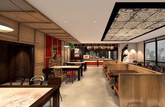 Concept art for Red Rooster's new Parap restaurant. Picture: SUPPLIED