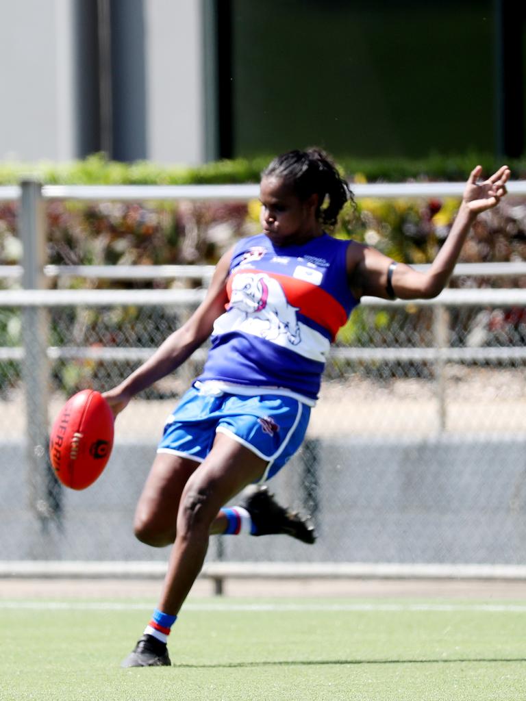 AFL Cairns Womens, Round 1: Manunda Hawks v Centrals Trinity Beach at Cazalys. Bulldogs' Ruby Nandy-Brim. Picture: Stewart McLean