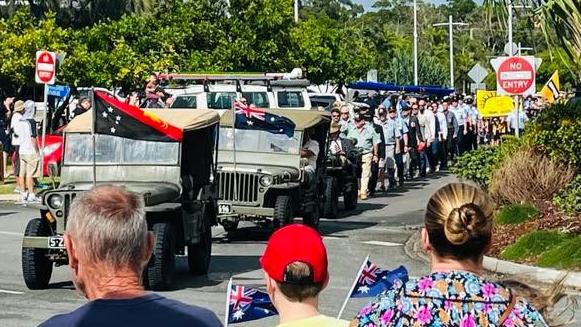 Rainbow Beach Anzac service 2022.