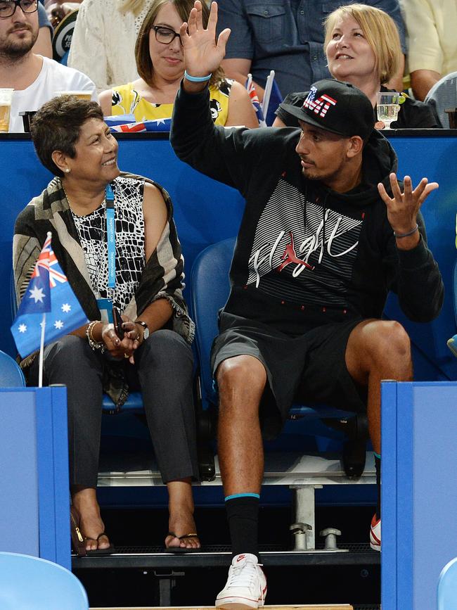 Nick Kyrgios with his mum Norlaila.