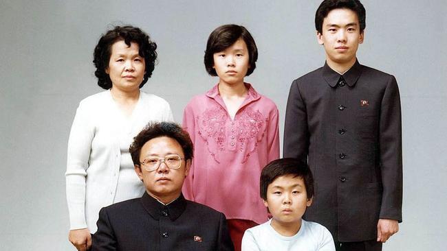 Kim Jong-il sitting with his son, Jong-Nam, Kim's sister-in-law Sung Hye-Rang, Sung's daughter Lee Nam-Ok and son Lee Il-Nam in August, 1981. Picture: AFP Photo