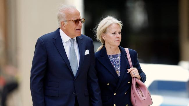 James Biden, the brother of US President Joe Biden, and his wife Sara Jones Biden arrive at tthe courthouse. Picture: Getty Images