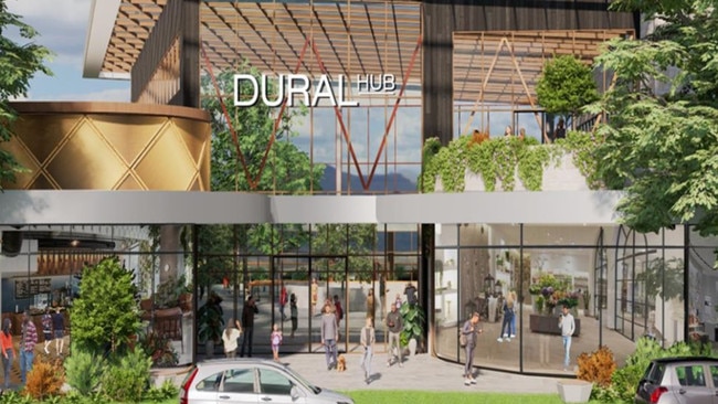 Artist impression of the new 'Dural Hub' at 488-494 Old Northern Road, Dural. Picture: Supplied.