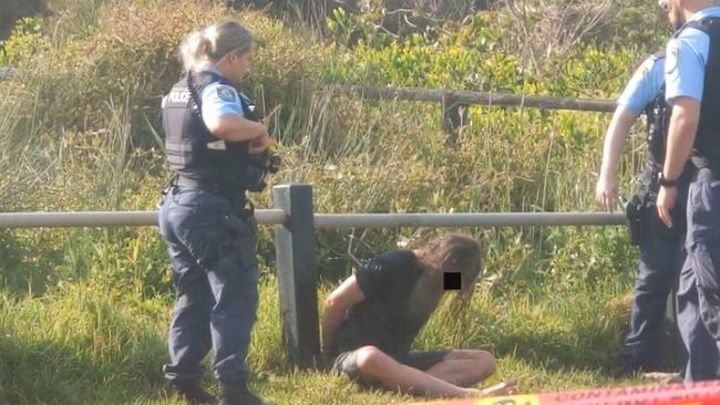 Two men were charged after a tent was allegedly set alight in the Dee Why sand dunes. Picture: Facebook