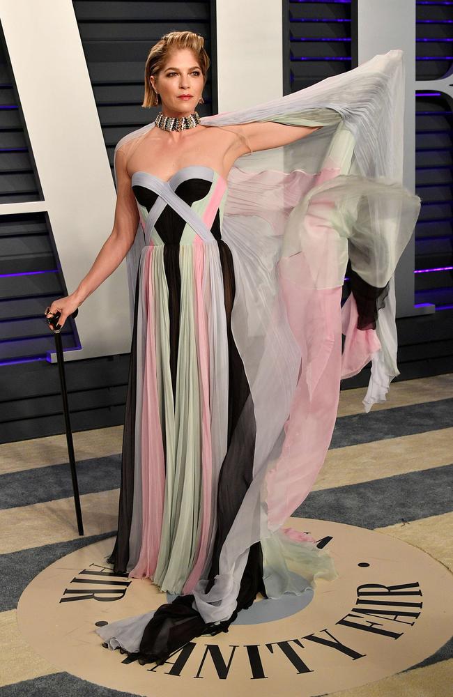 Selma Blair makes her first red carpet appearance at the Vanity Fair party since MS diagnosis. Picture: Dia Dipasupil/Getty Images/AFP