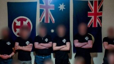 The European Australia Movement has shared images of its activities to an encrypted social media platform. Picture: Telegram