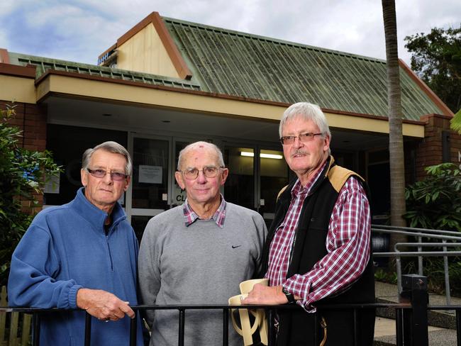 Ralf Pantenburg and his mates Trevor Austin and Graham Hannon oppose Manly Council's upgrade of the Boy Charlton Swim Centre.