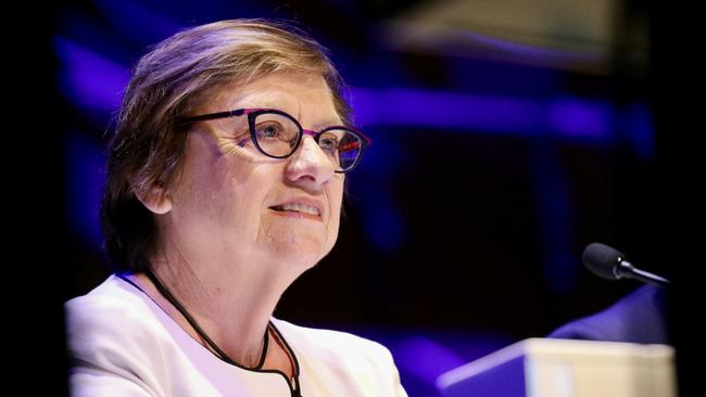 15/11/2022: Chairman Patricia McKenzie at the AGL AGM in Melbourne. Picture: ALEXANDER LEGAREE